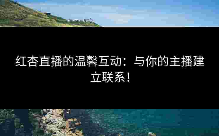 红杏直播的温馨互动：与你的主播建立联系！