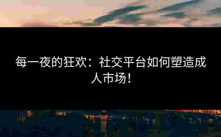 每一夜的狂欢：社交平台如何塑造成人市场！