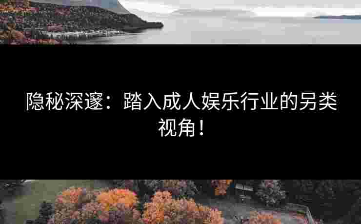 隐秘深邃：踏入成人娱乐行业的另类视角！